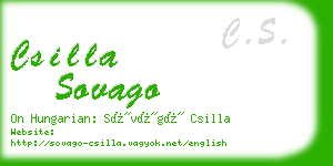 csilla sovago business card